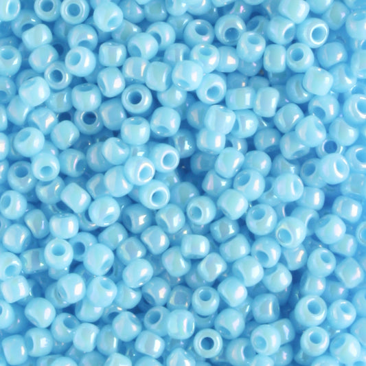 11/0 Opaque Rainbow Blue Turquoise - 10 grams