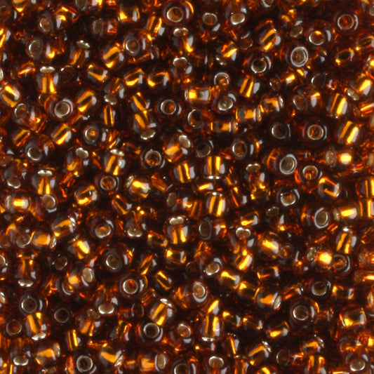 11/0 Silver Lined Smokey Topaz - 10 grams