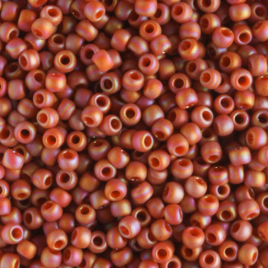 11/0 Semi Glazed Rainbow Orange - 10 grams