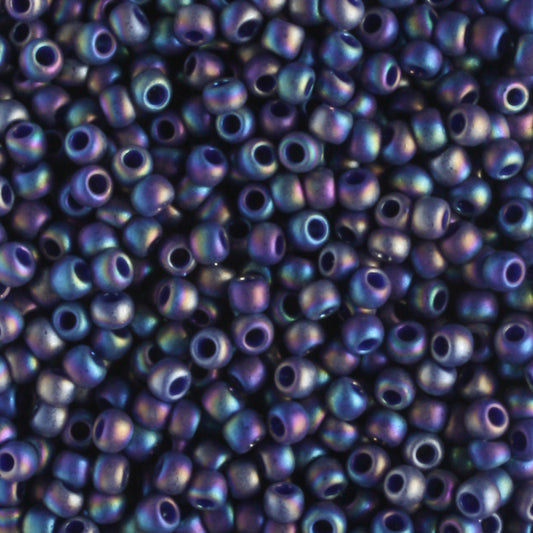 11/0 Semi Glazed Rainbow Navy Blue - 10 grams