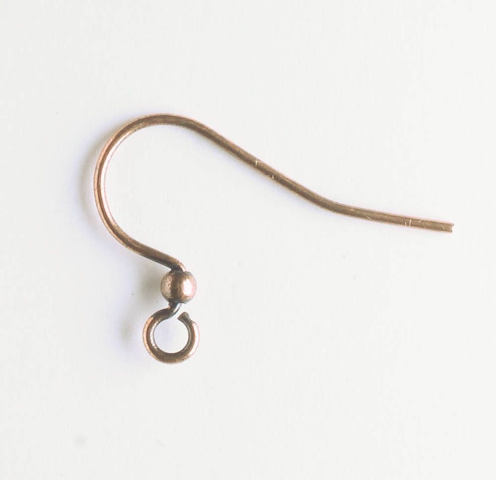 Earring, Antique Copper - 5 Pair