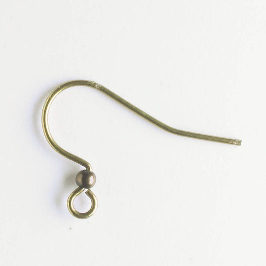 Earring, Antique Brass - 5 Pair