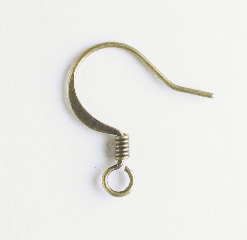 Earring, Antique Brass - 5 pair