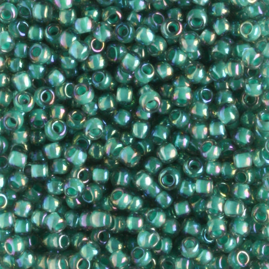 11/0 Teal Lined Rainbow Light Sapphire - 10 grams