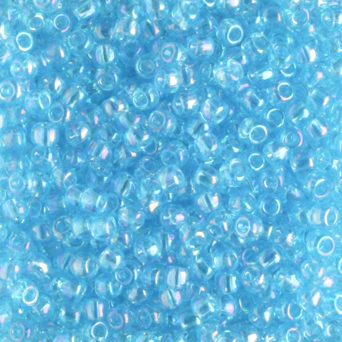 11/0 Transparent Rainbow Aquamarine - 10 grams