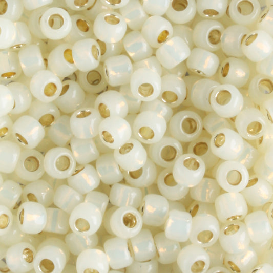 8/0 PermaFinish Silver Lined Milky Light Jonquil - 10 grams