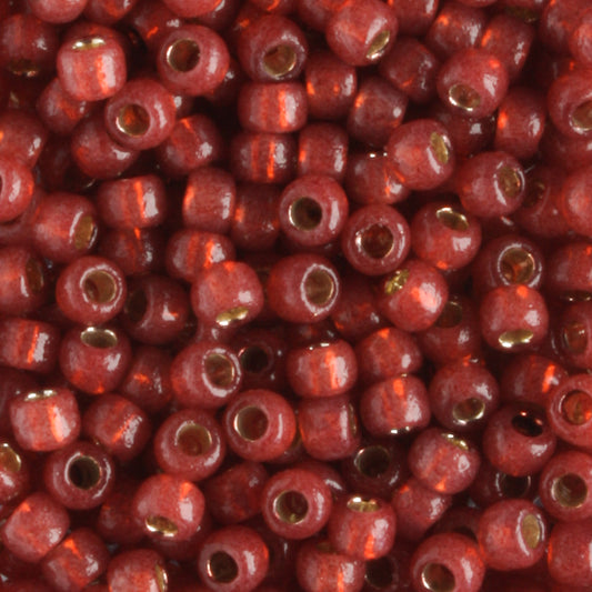 8/0 PermaFinish Silver Lined Milky Pomegranite - 10 grams