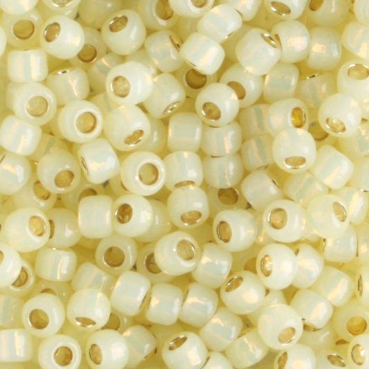 8/0 PermaFinish Silver Lined Milky Jonquil - 10 grams