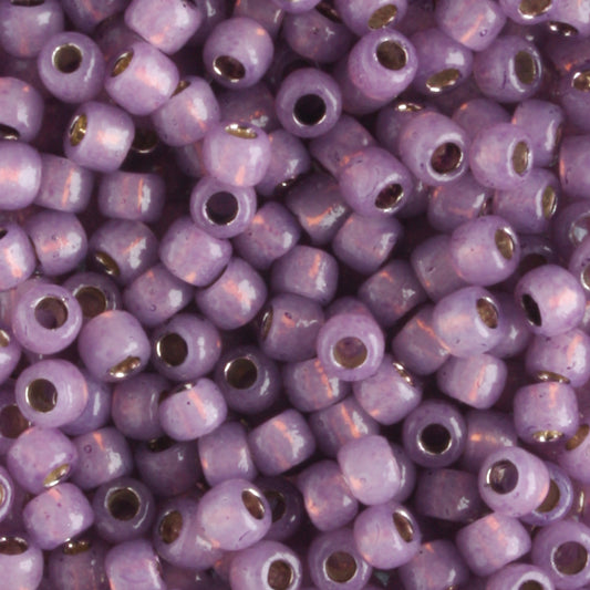 8/0 PermaFinish Silver Lined Milky Amethyst - 10 grams