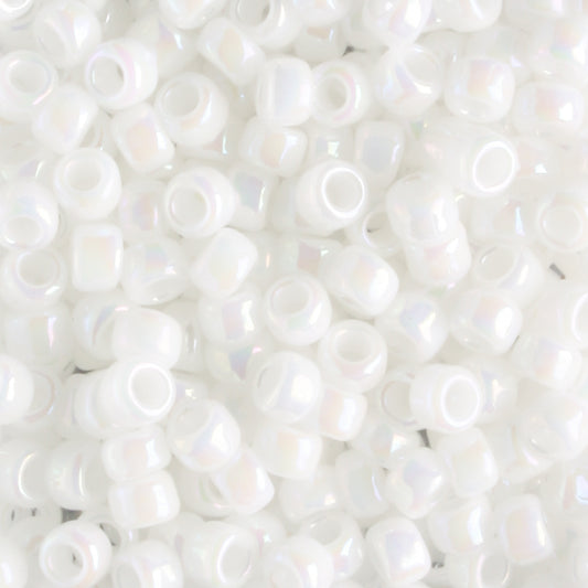 8/0 Opaque Rainbow White - 10 grams