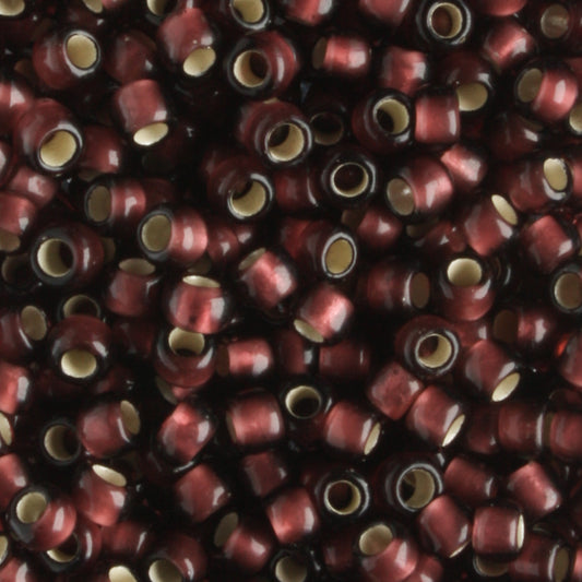 8/0 Silver Lined Frosted Amethyst - 10 grams