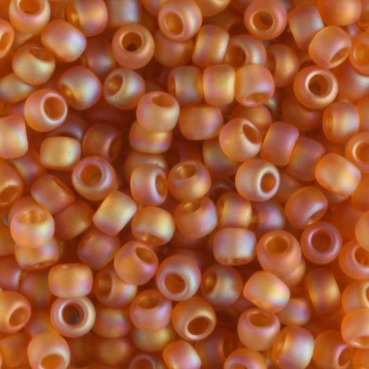 8/0 Transparent Rainbow Frosted Dark Topaz - 10 grams