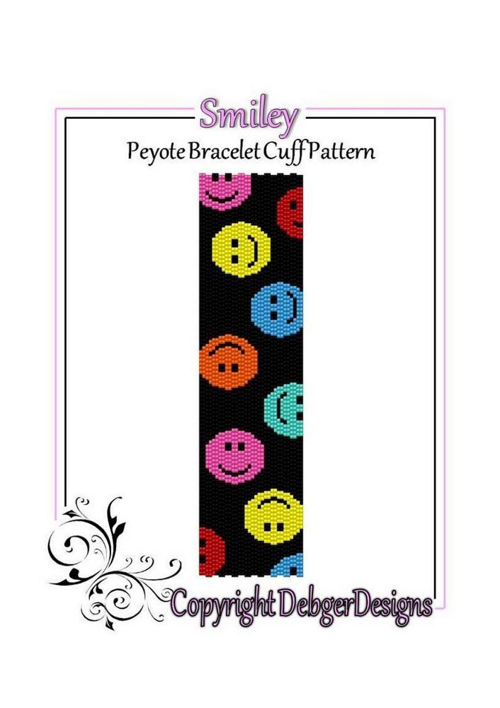 Smiley Bracelet Pattern - PDF