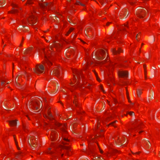 6/0 Silver Lined Siam Ruby - 10 grams