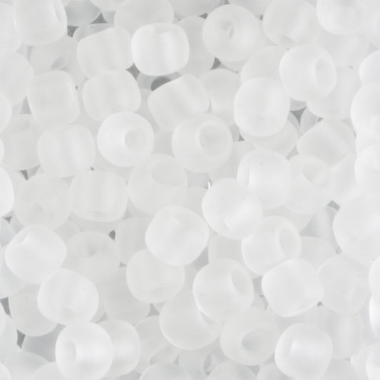 6/0 Transparent Frosted Crystal - 10 grams