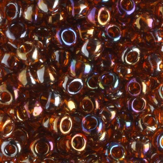 6/0 Transparent Rainbow Smokey Topaz - 10 grams