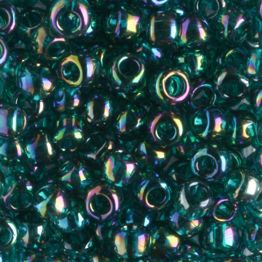 6/0 Transparent Rainbow Teal - 10 grams