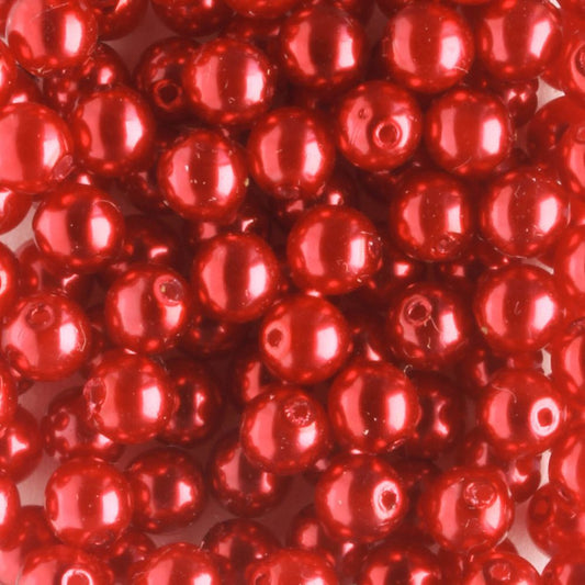4mm GP Xmas Red - 100 beads