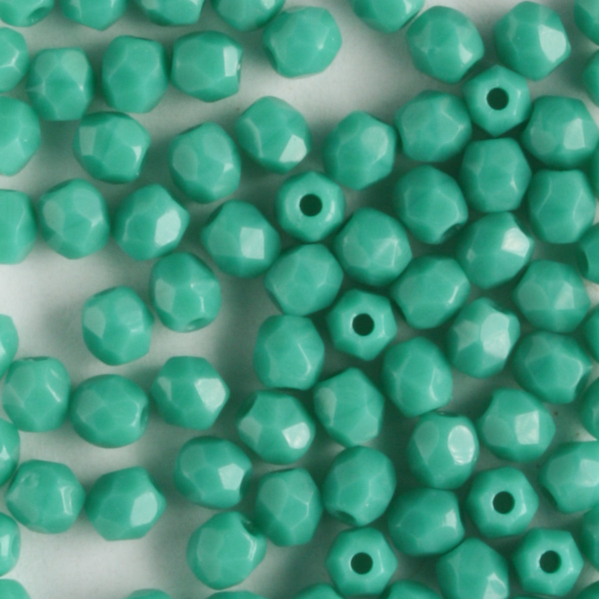 3mm Round Fire Polish Persian Turquoise - 100 beads