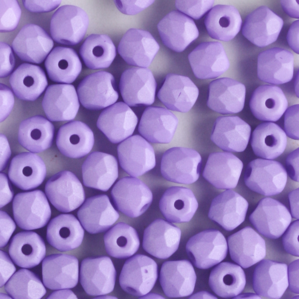 3mm Round Fire Polish Saturated Purple - 100 beads