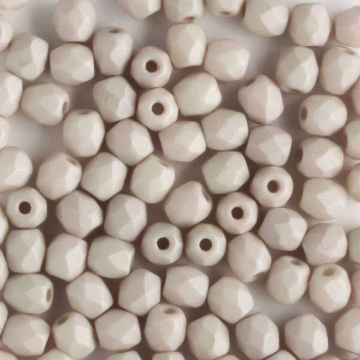 3mm Round Fire Polish Saturated Mushroom - 100 beads