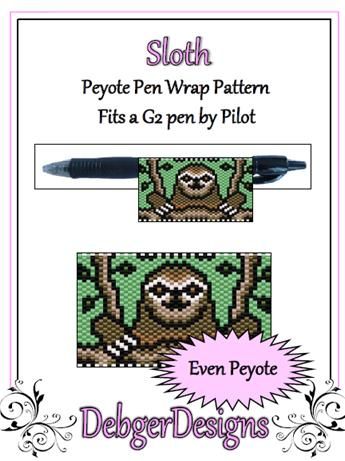Sloth Pen Wrap Pattern - PDF