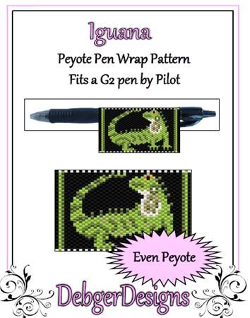 Iguana Pen Wrap Pattern - PDF