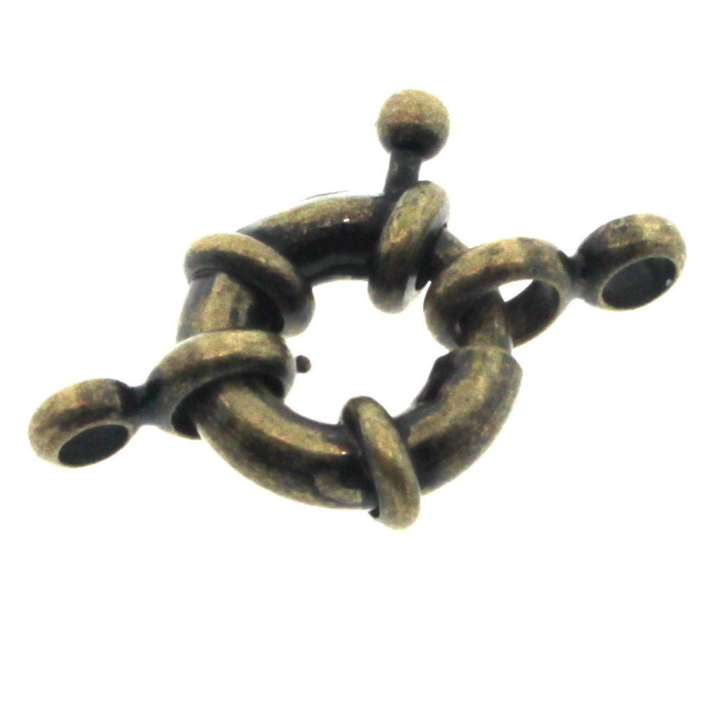 Spring Ring Clasp Antique Brass