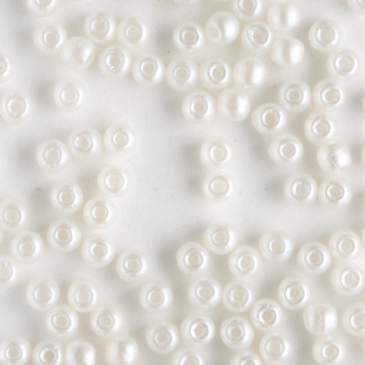 2mm Round Glass Pearls Snow - 100 beads