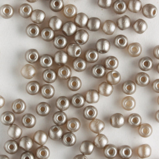 2mm Round Glass Pearls Brown Sugar - 100 beads