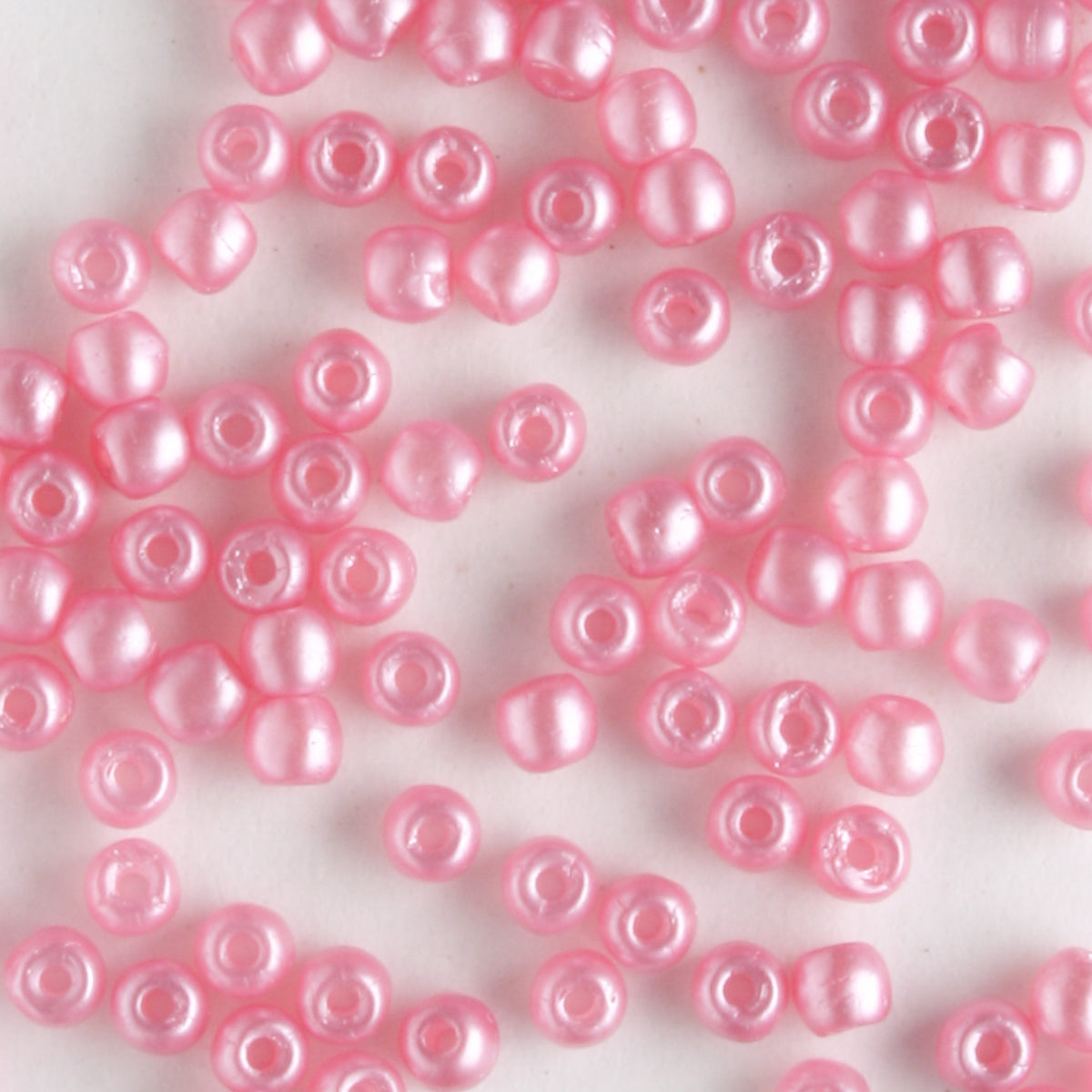 2mm Round Glass Pearls Flamingo - 100 beads