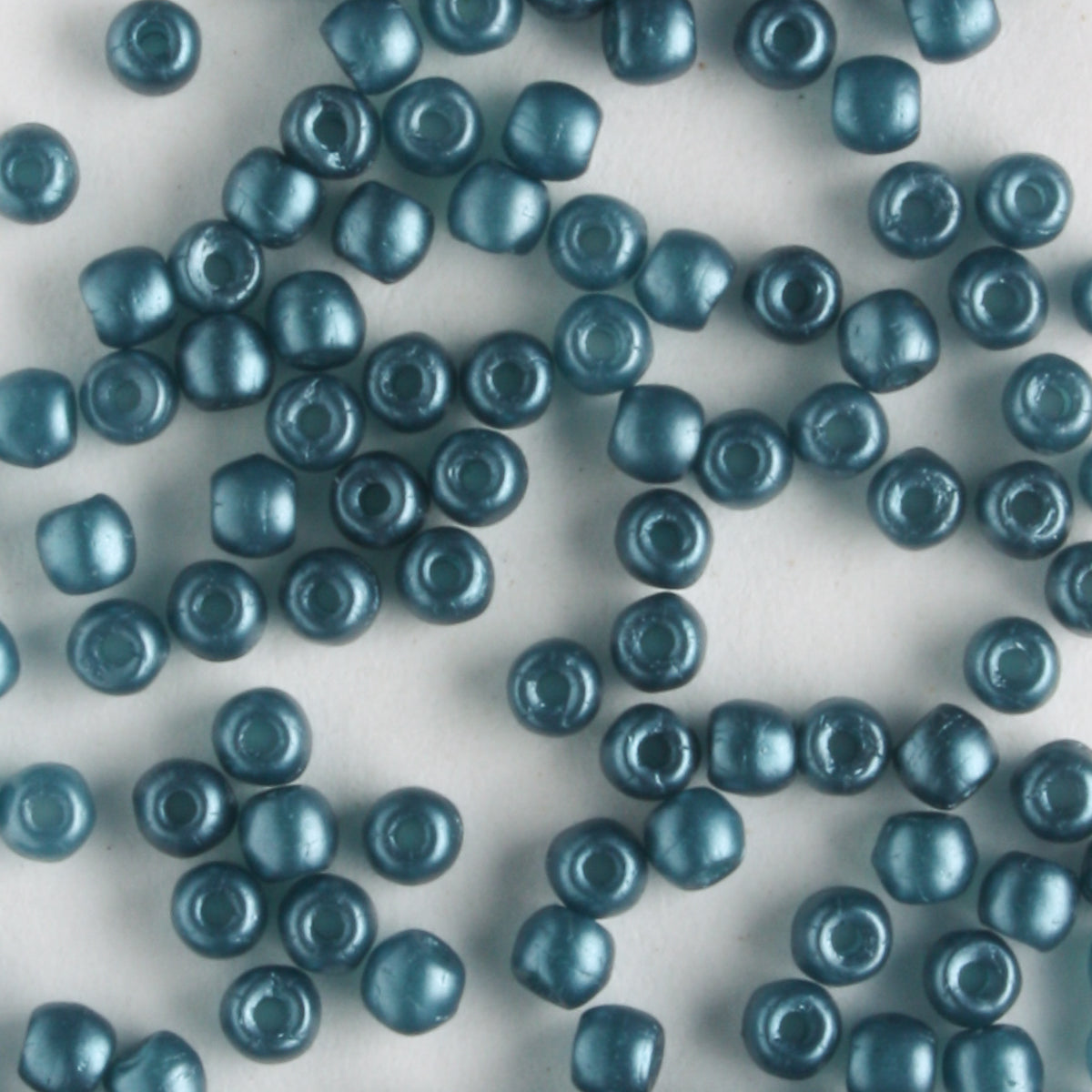2mm Round Glass Pearls Steel Blue - 100 beads