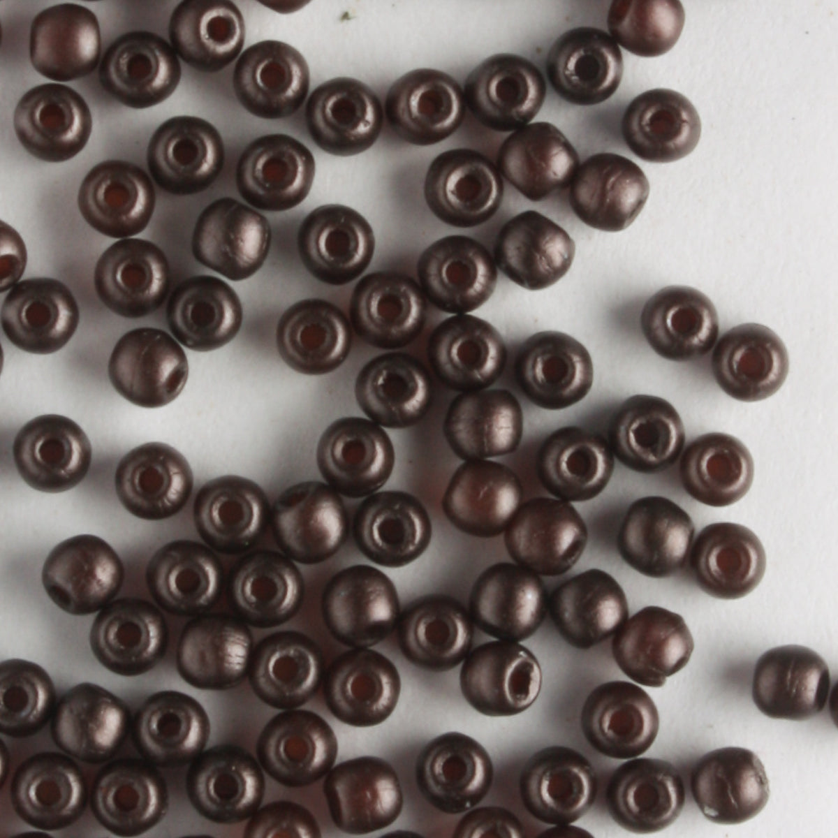 2mm Round Glass Pearls Bistre - 100 beads