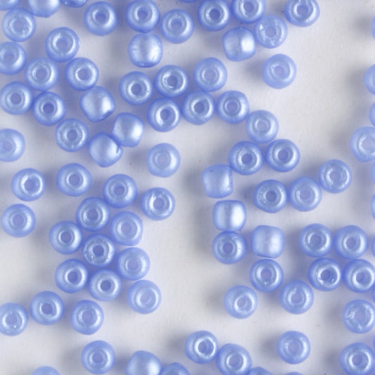 2mm Round Glass Pearls Matte Baby Blue - 100 beads