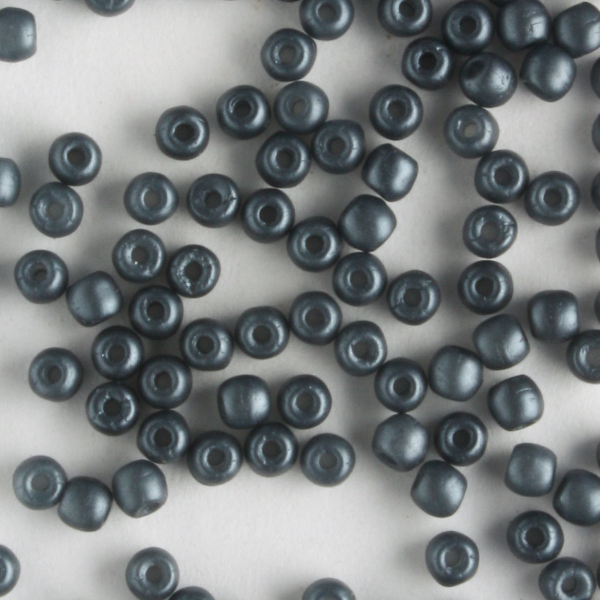 2mm Round Glass Pearls Matte Charcoal - 100 beads