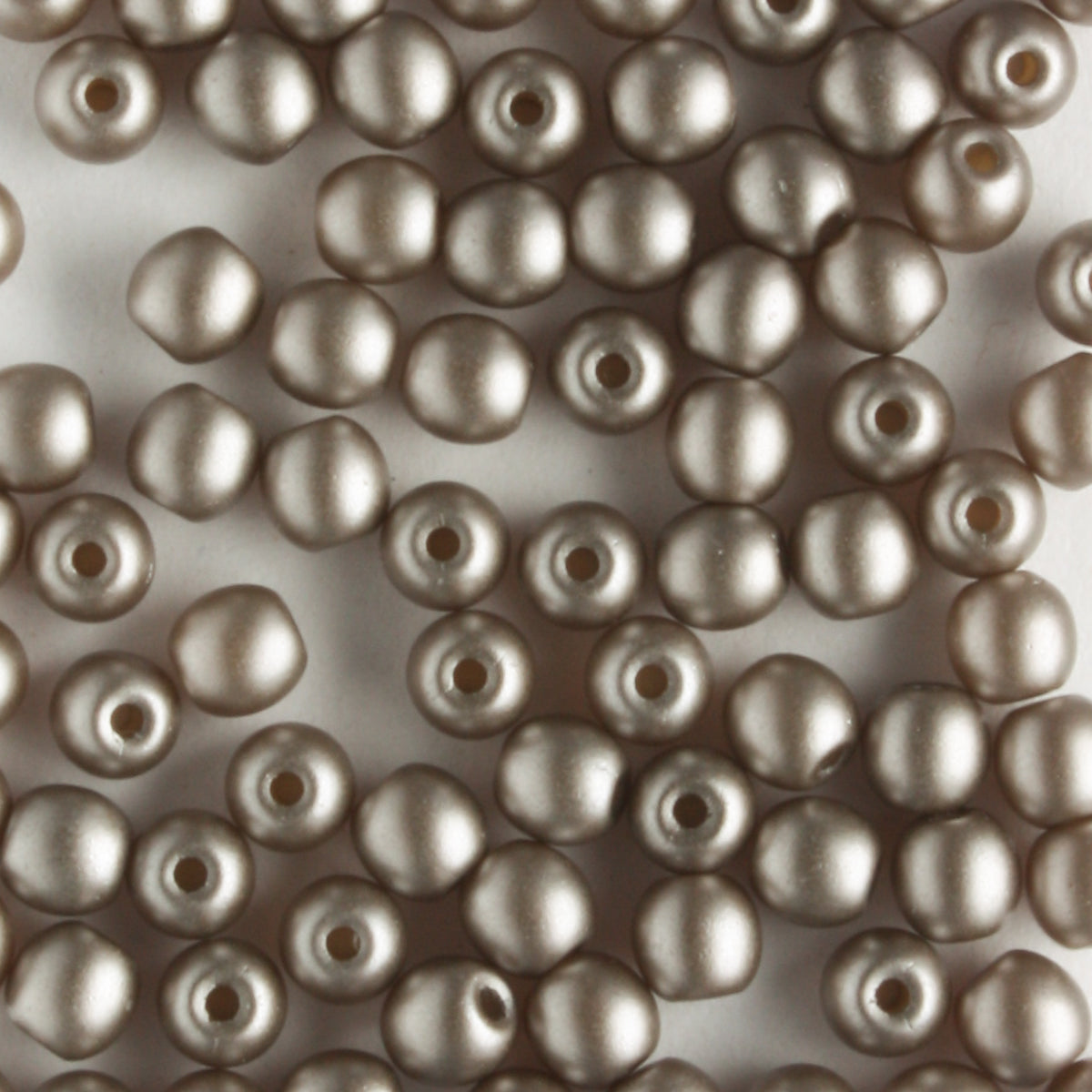 3mm Round Glass Pearls Brown Sugar - 100 beads