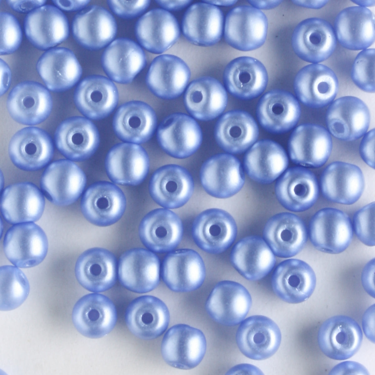 3mm Round Glass Pearls Baby Blue - 100 beads