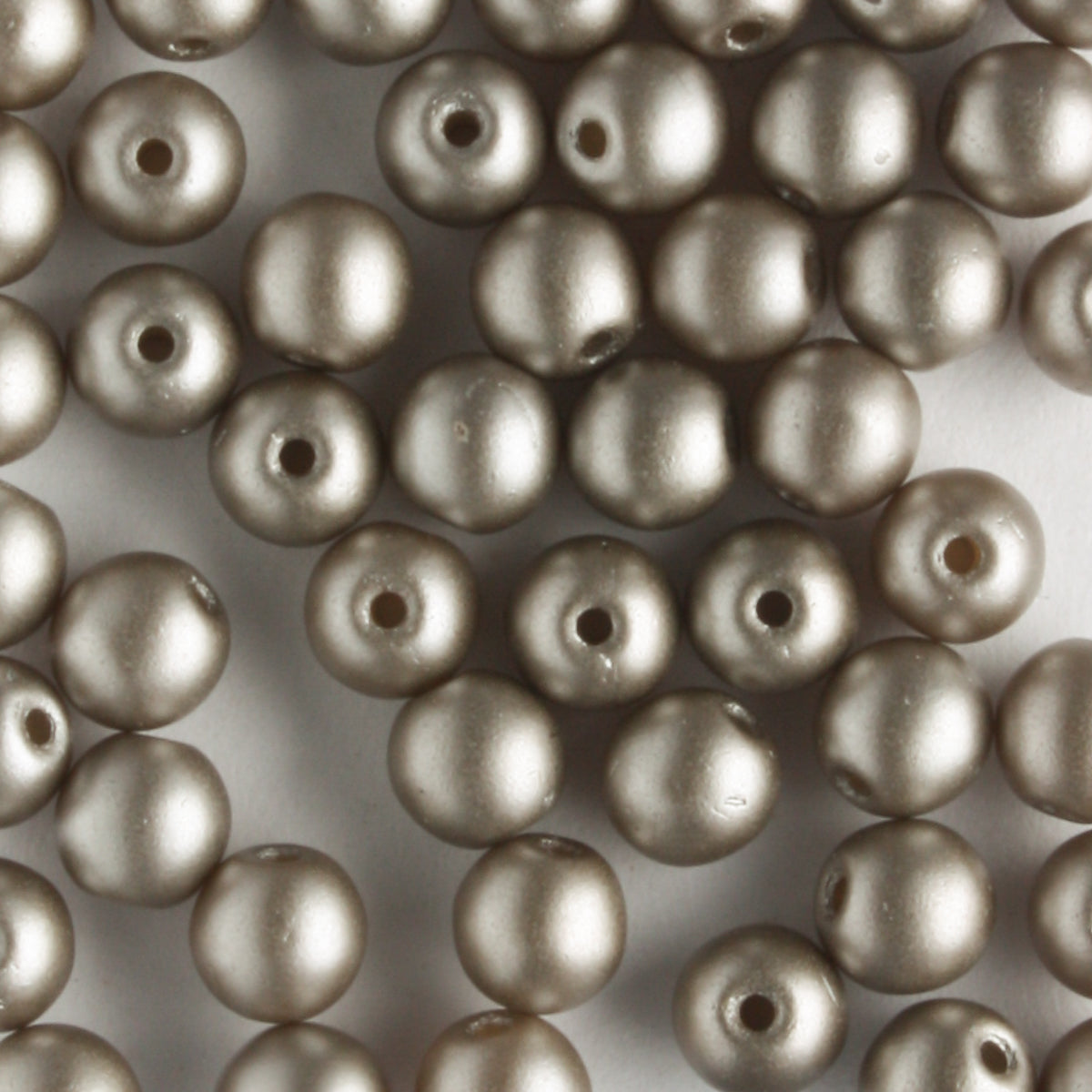 4mm Round Glass Pearls Brown Sugar - 100 beads