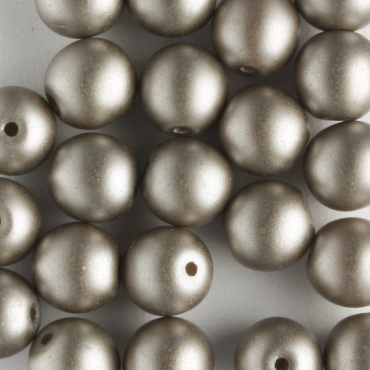 6mm Round Glass Pearls Brown Sugar - 25 beads