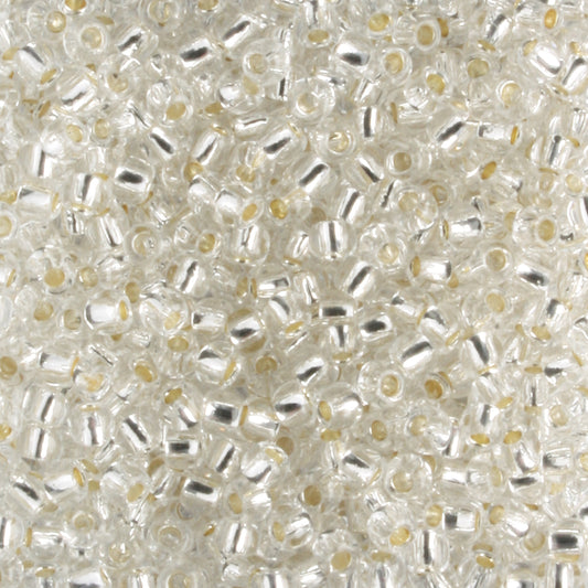 11/0 PermaFinish Silver Lined Crystal  - 10 grams