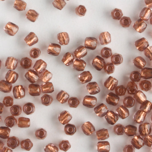 True 2mm Round Fire Polish Amethyst AB Copper - 100 beads