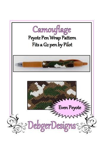 Camouflage Pen Wrap Pattern - PDF