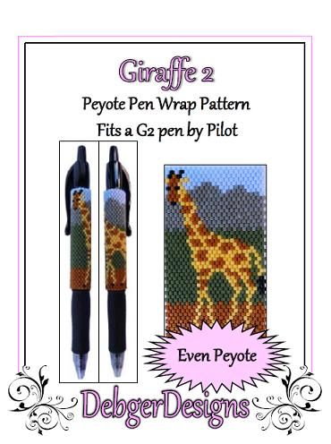 Giraffe 2 Pen Wrap Pattern - PDF