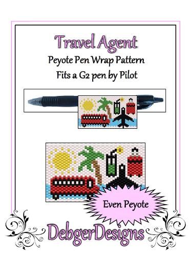 Travel Agent Pen Wrap Pattern - PDF