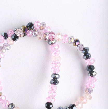 2x3mm Rondelle Purple Mix - 8" Strand
