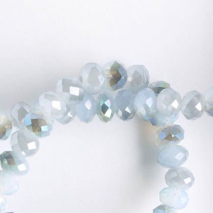 4x6mm Rondelle Blue - 8" Strand