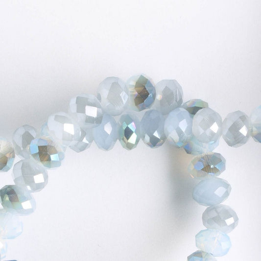 4x6mm Rondelle Blue - 8" Strand