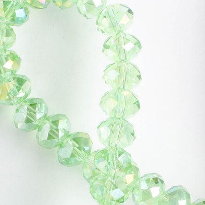 6x8mm Rondelle Green - 8" Strand