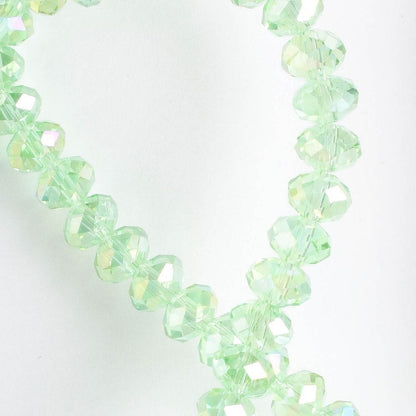 4x6mm Rondelle Green - 8" Strand