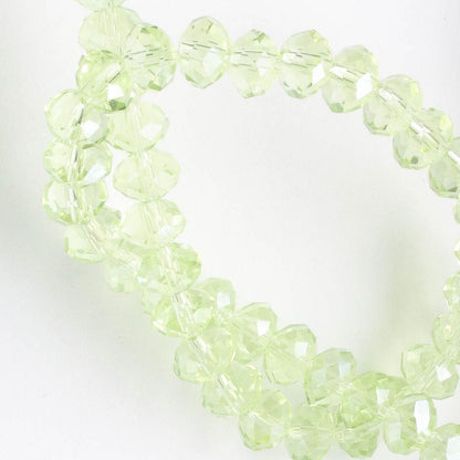 4x6mm Rondelle Green - 8" Strand